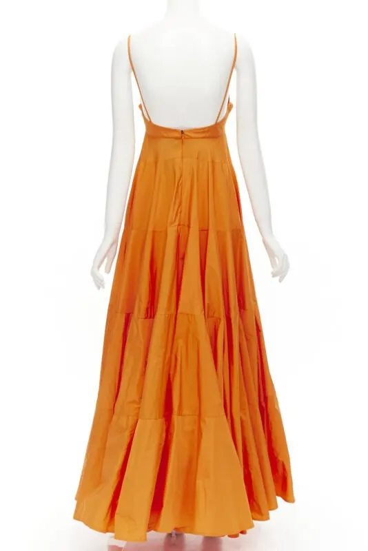 Jacquemus Tafetta Button Gown Orange Cotton Never worn, with tag - Box View