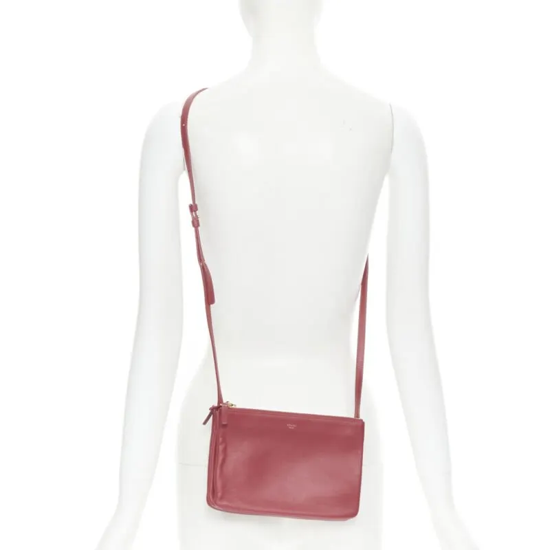 Celine Monica Lock Satchel Red Leather Good - Back View