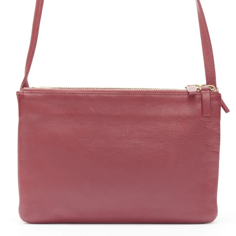 Celine Monica Lock Satchel Red Leather Good - Box View