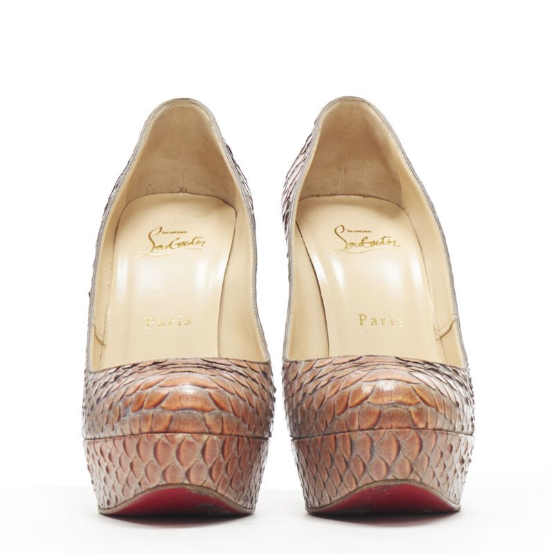 Christian Louboutin Scaled Platform Pumps - Image 6
