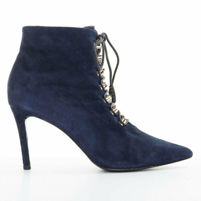 Balenciaga Suede Stud Lace Booties