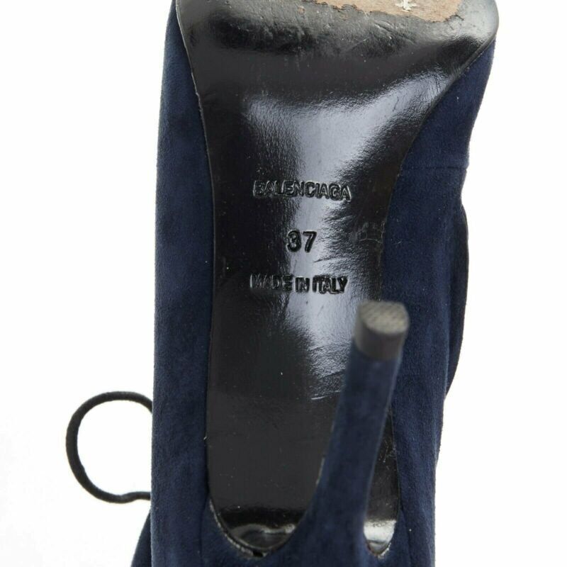 Balenciaga Suede Stud Lace Booties - Image 14
