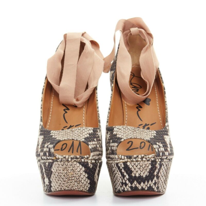 Lanvin Ribbon Strap Heels - Image 6