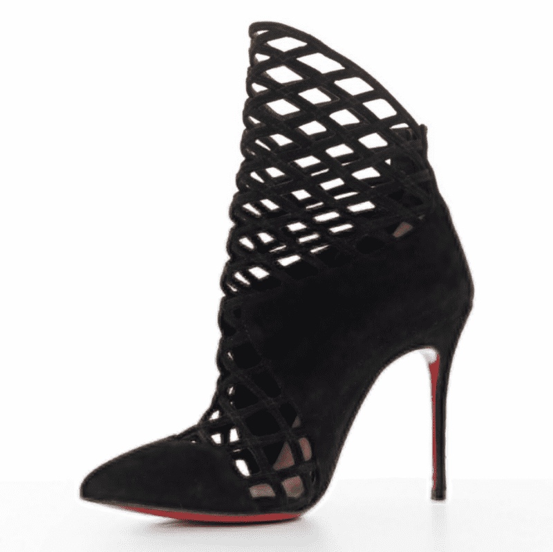 Christian Louboutin Mesh Cut Booties - 4