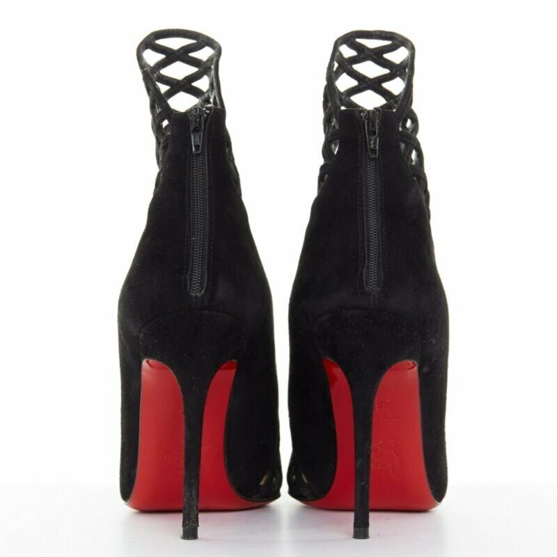 Christian Louboutin Mesh Cut Booties - Side view