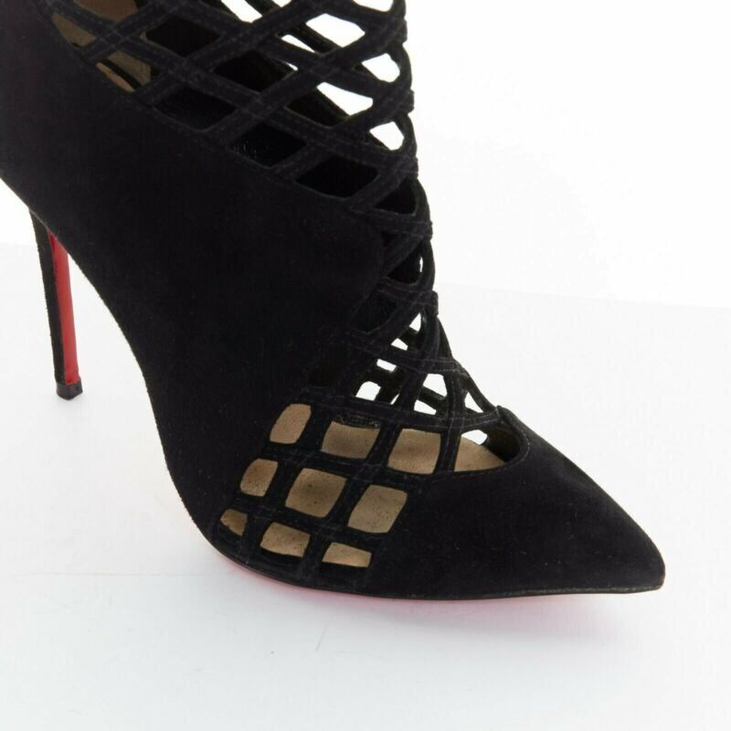 Christian Louboutin Mesh Cut Booties - Image 10