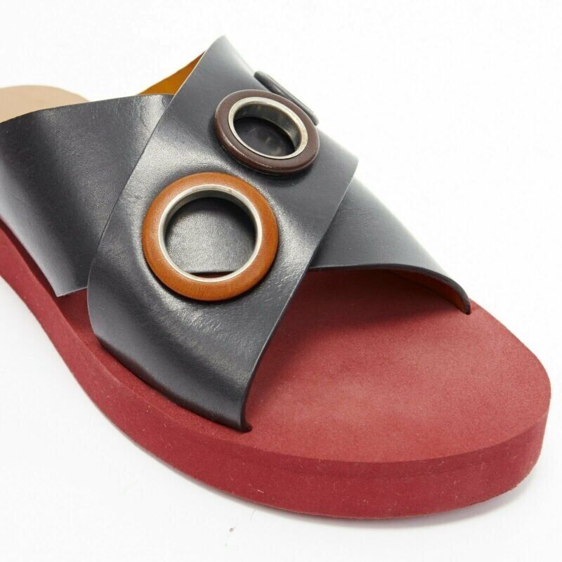 Chloe Cross Strap Slides - Image 10