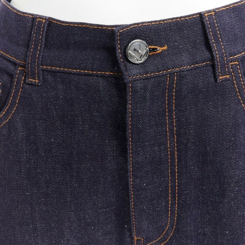 Fendi Heart Embroidery Jeans - Image 10