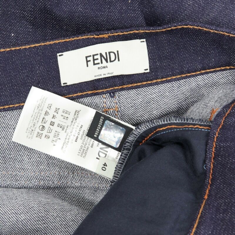 Fendi Heart Embroidery Jeans - Image 12