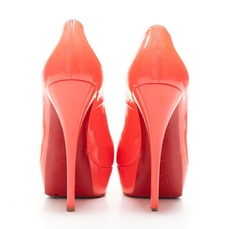 Christian Louboutin Hot Pink Platforms - Side view