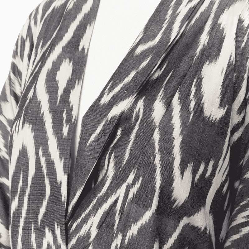 Oscar De La Renta Brown Leopard Silk Kimono - Image 11