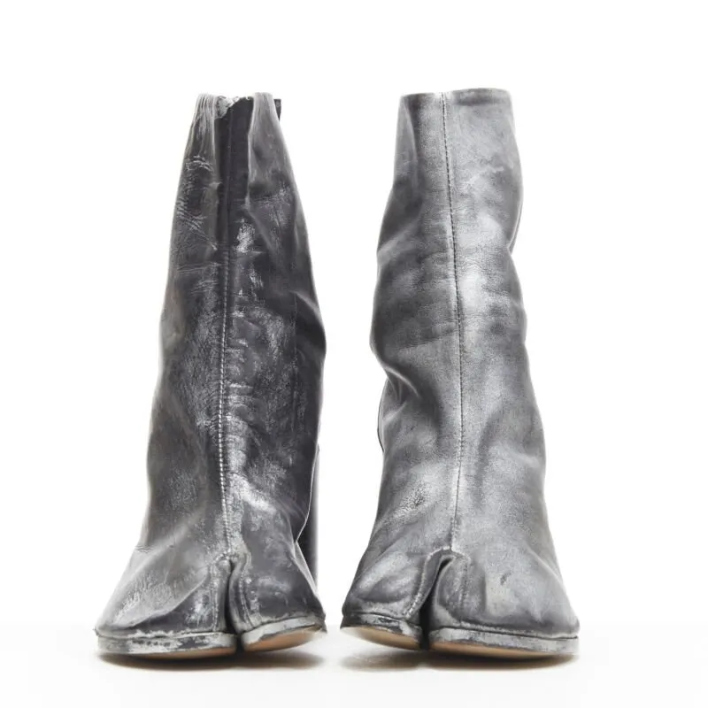 Maison Martin Margiela Demna Pantashoe Boots Silver Leather Never worn - Inside View