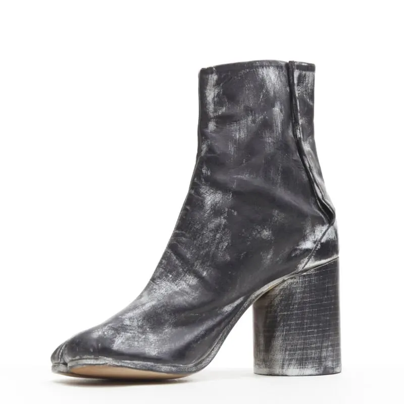 Maison Martin Margiela Demna Pantashoe Boots Silver Leather Never worn - Model View