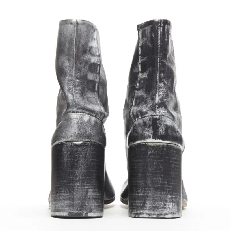 Maison Martin Margiela Demna Pantashoe Boots Silver Leather Never worn - Box View