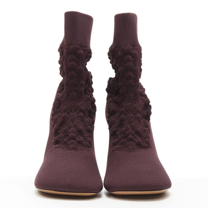 Celine Textured Sock Square Boots - Image 6