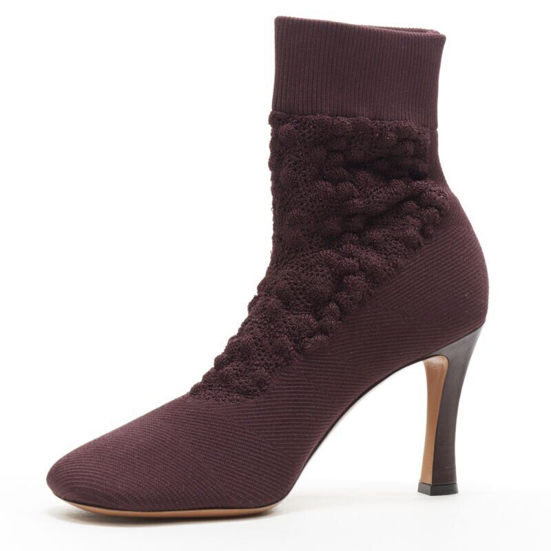 Celine Textured Sock Square Boots - 4