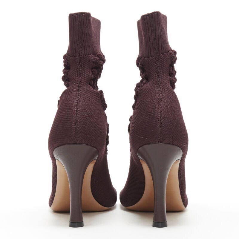 Celine Textured Sock Square Boots - Side view