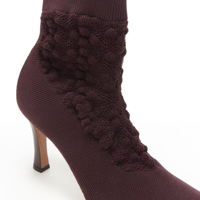 Celine Textured Sock Square Boots - Image 10
