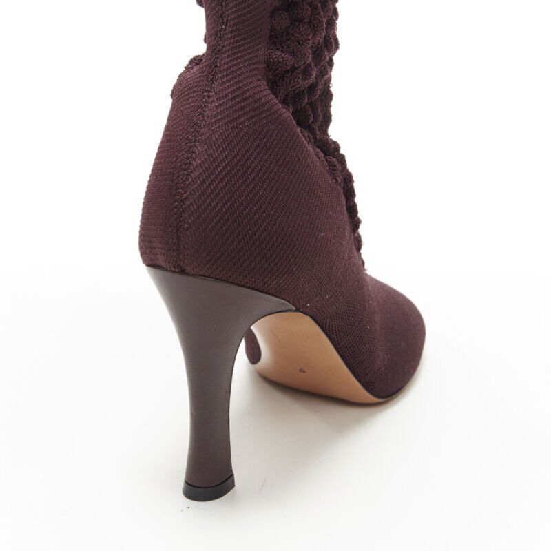 Celine Textured Sock Square Boots - Image 11