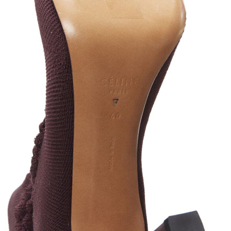 Celine Textured Sock Square Boots - Image 13
