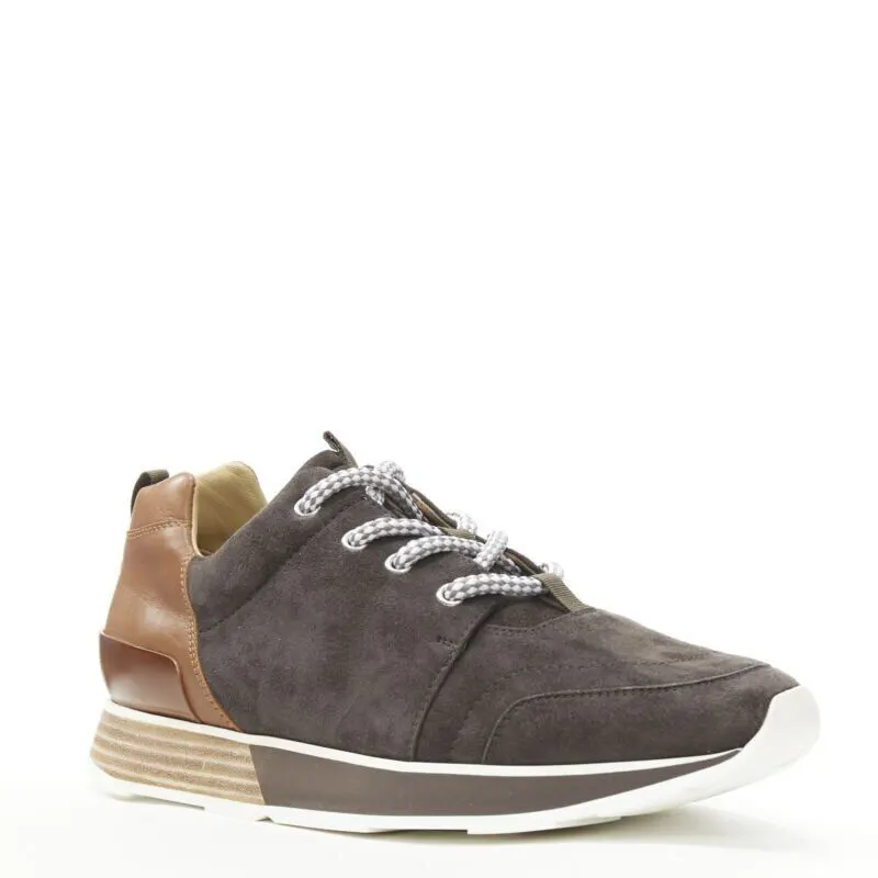 Hermès Salehe Medallion Shoes Grey Suede Very good - Back View