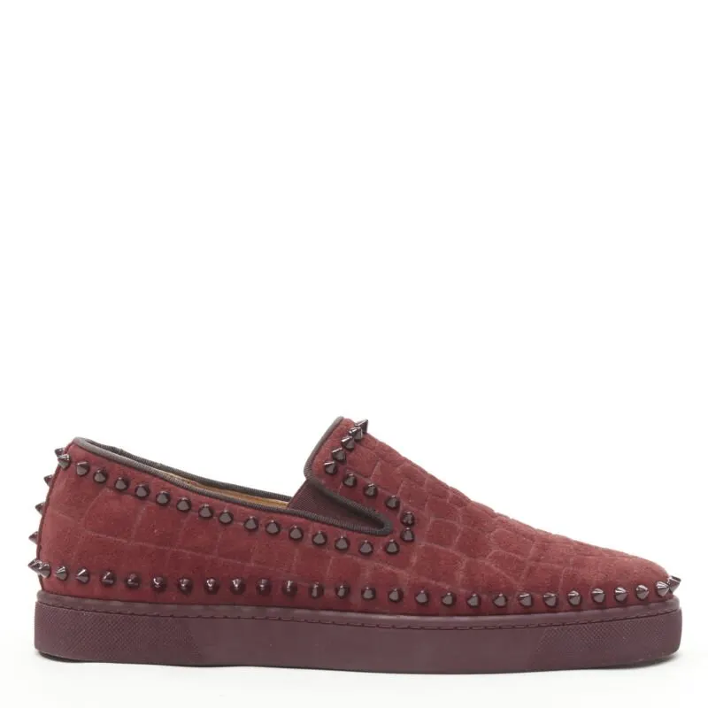 Christian Louboutin Air Sole Sneakers Red Suede Very good - Front View