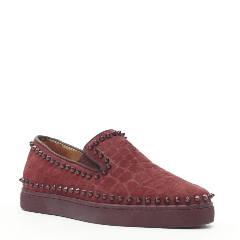 Christian Louboutin Air Sole Sneakers Red Suede Very good - Back View