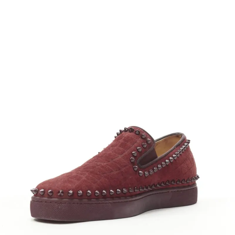 Christian Louboutin Air Sole Sneakers Red Suede Very good - Model View
