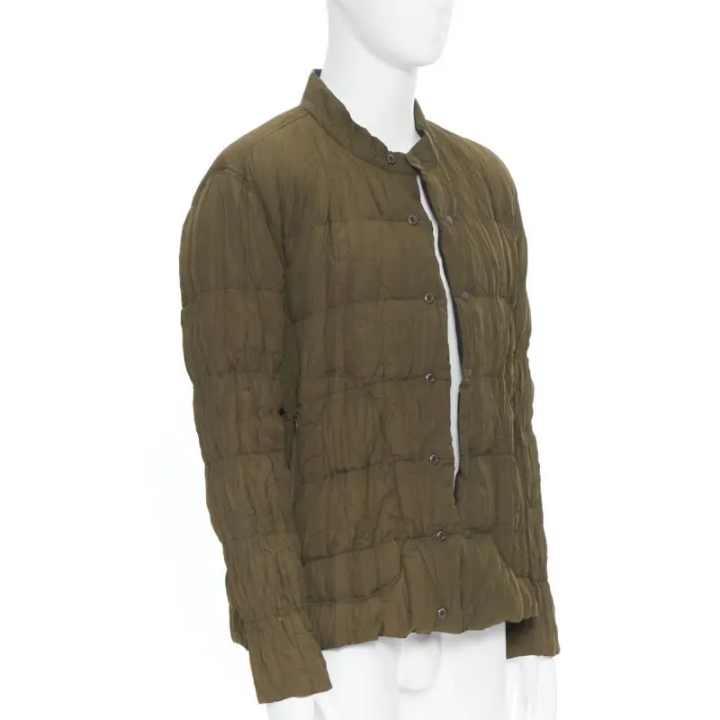 Issey Miyake Green Pleated Jacket Green Polyester Never worn - Front View