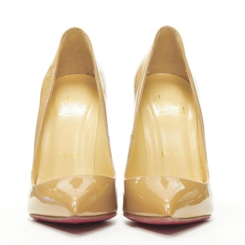 Christian Louboutin Patent Pigalle Heels Beige Very good - Inside View