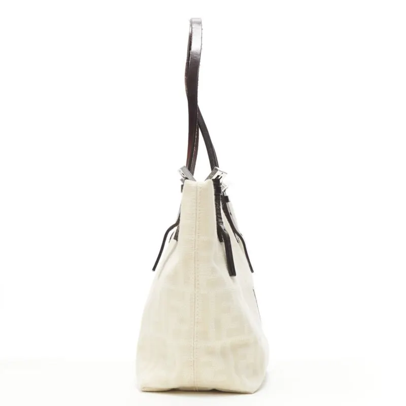 Fendi Latch Saddle Bag Beige Good - Model View