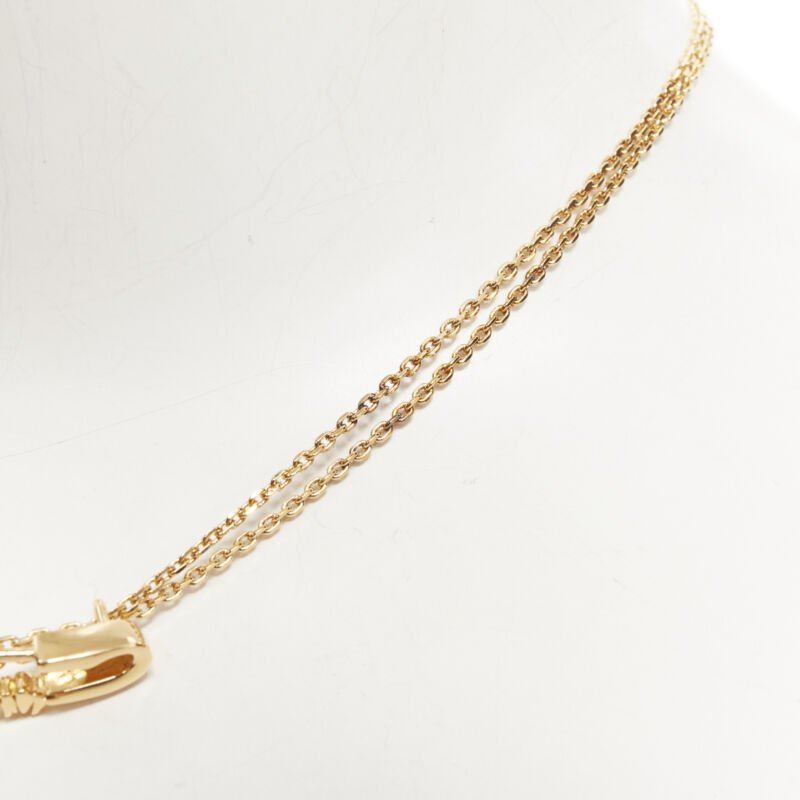 Versace Safety Pin Necklace - Image 11
