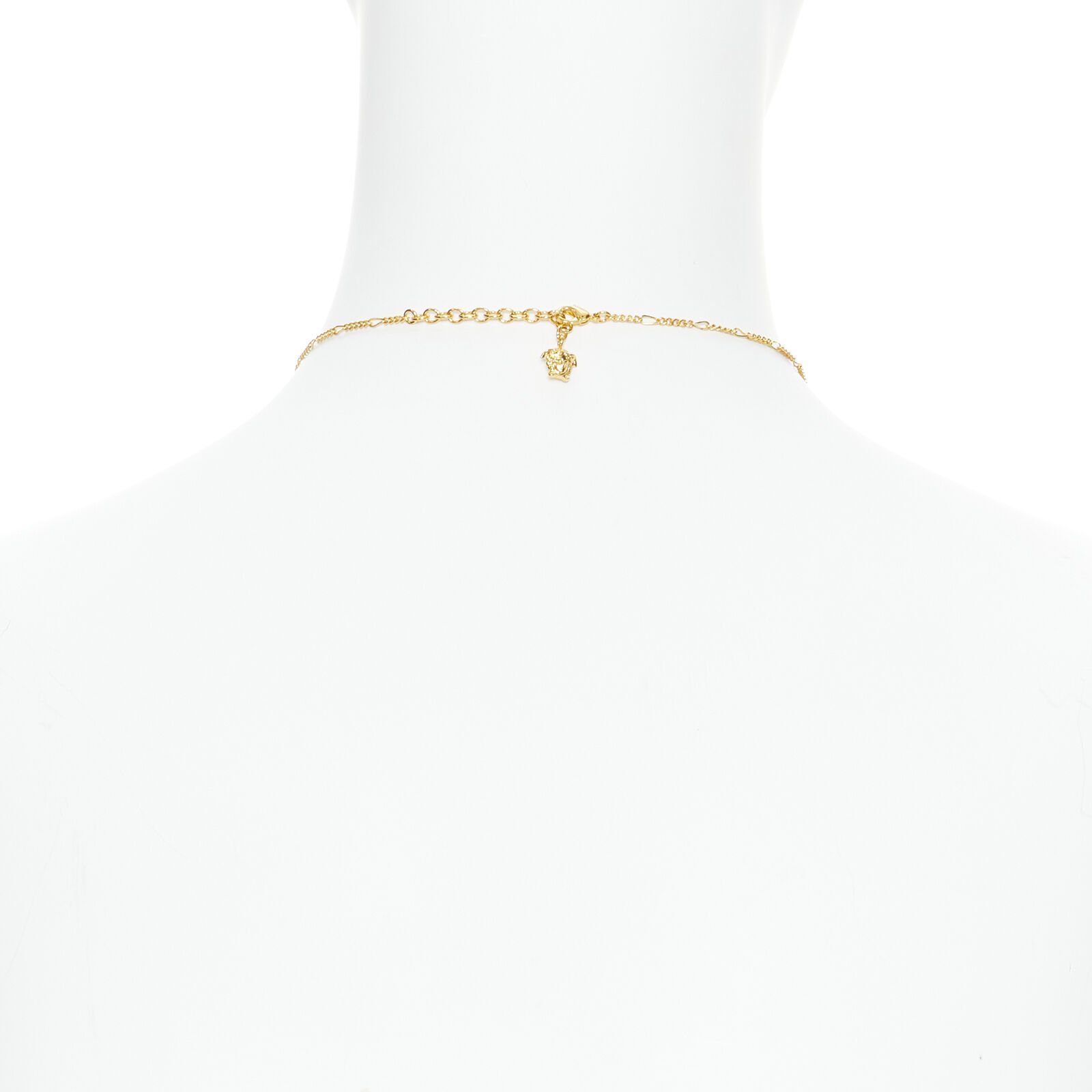 Versace Medusa Coin Necklace - Side view