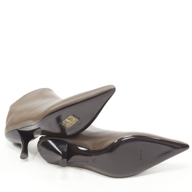 The Row Pointy Curved Heel Booties - Side view