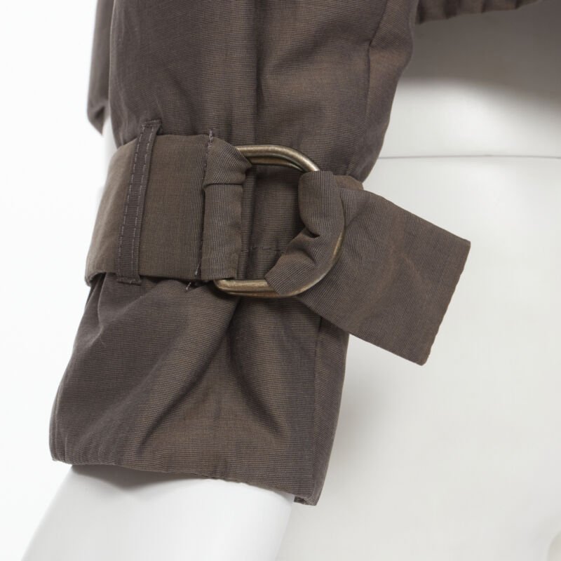 Brunello Cucinelli Brown Belted Jacket - Back view