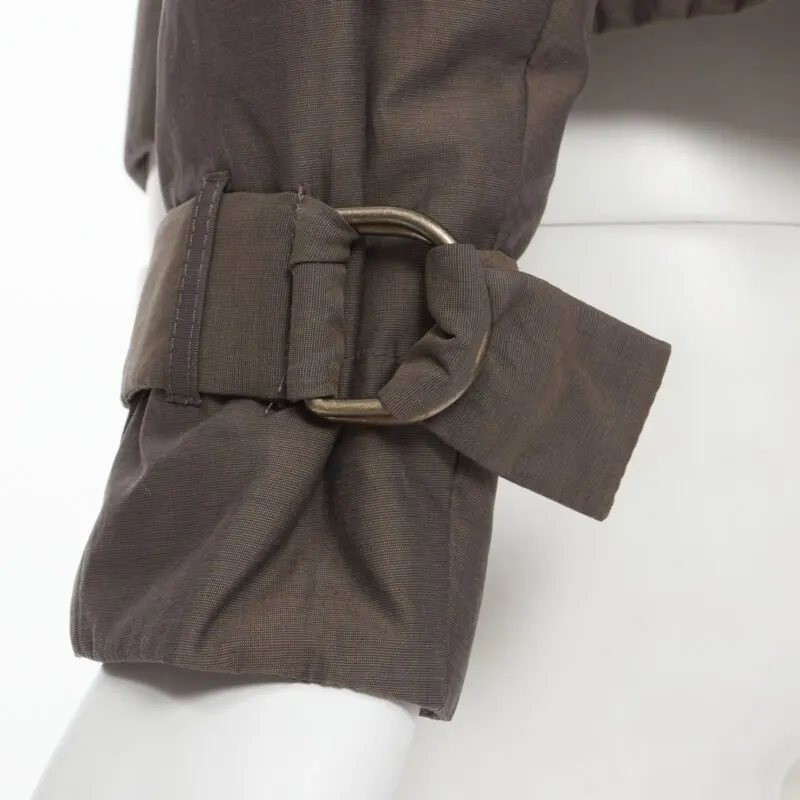 Brunello Cucinelli Brown Belted Jacket Brown Cotton Never worn - Back View