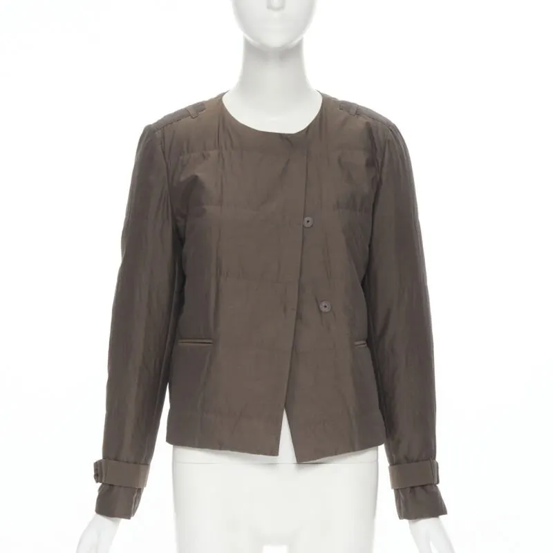 Brunello Cucinelli Brown Belted Jacket Brown Cotton Never worn - Inside View