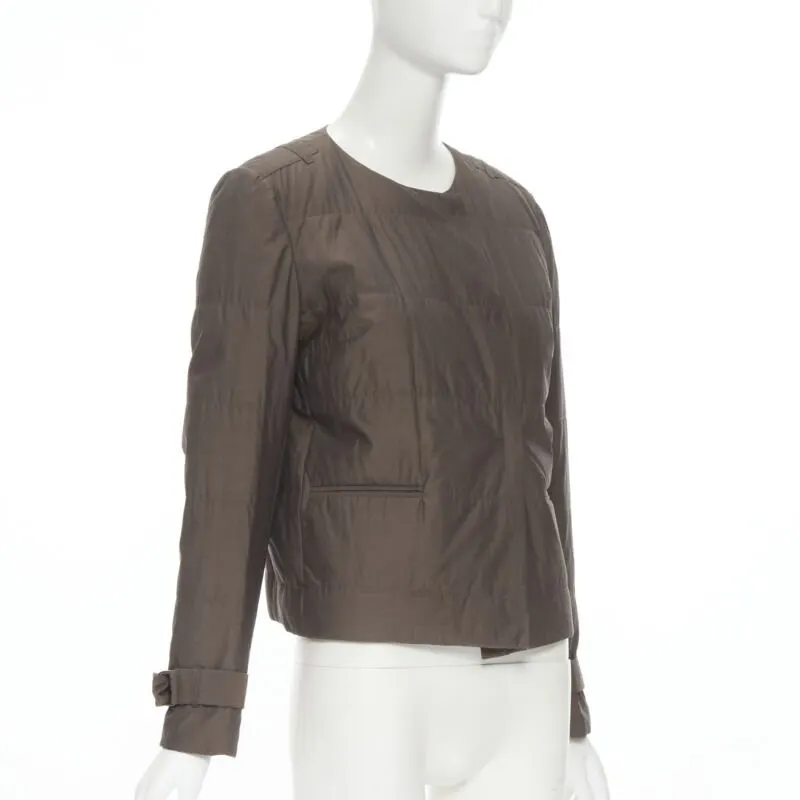 Brunello Cucinelli Brown Belted Jacket Brown Cotton Never worn - Model View