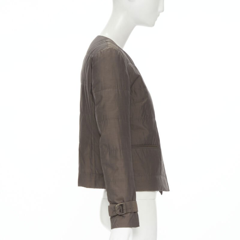 Brunello Cucinelli Brown Belted Jacket - Side view
