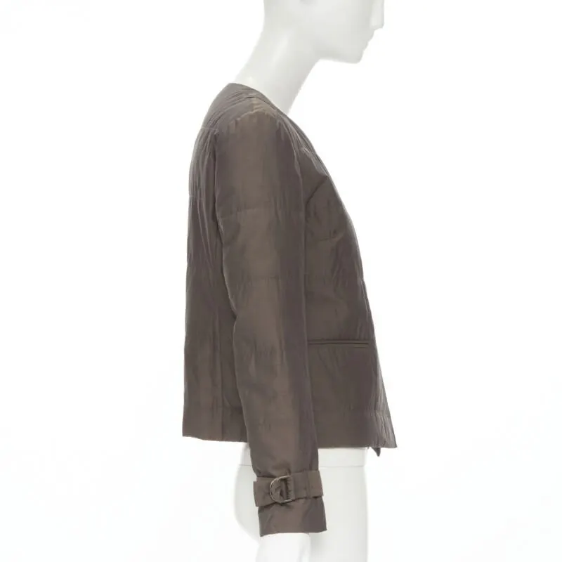 Brunello Cucinelli Brown Belted Jacket Brown Cotton Never worn - Box View