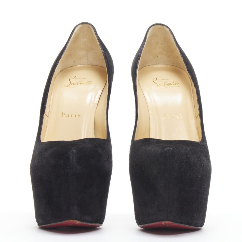 Christian Louboutin Almond Platform Pumps - Image 6