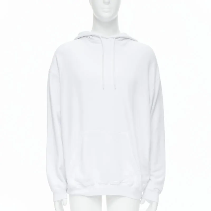 Balenciaga Tattoo Logo Hoodie White Cotton Very good - Back View