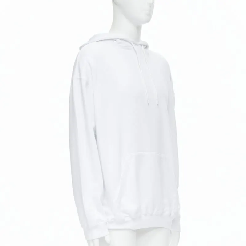 Balenciaga Tattoo hoodie White Cotton Never worn, with tag - Model View