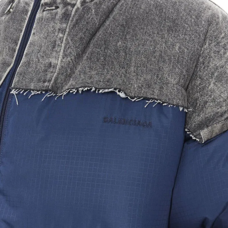 Balenciaga Blue Denim Puffer Blue Polyamide Never worn, with tag - Back View