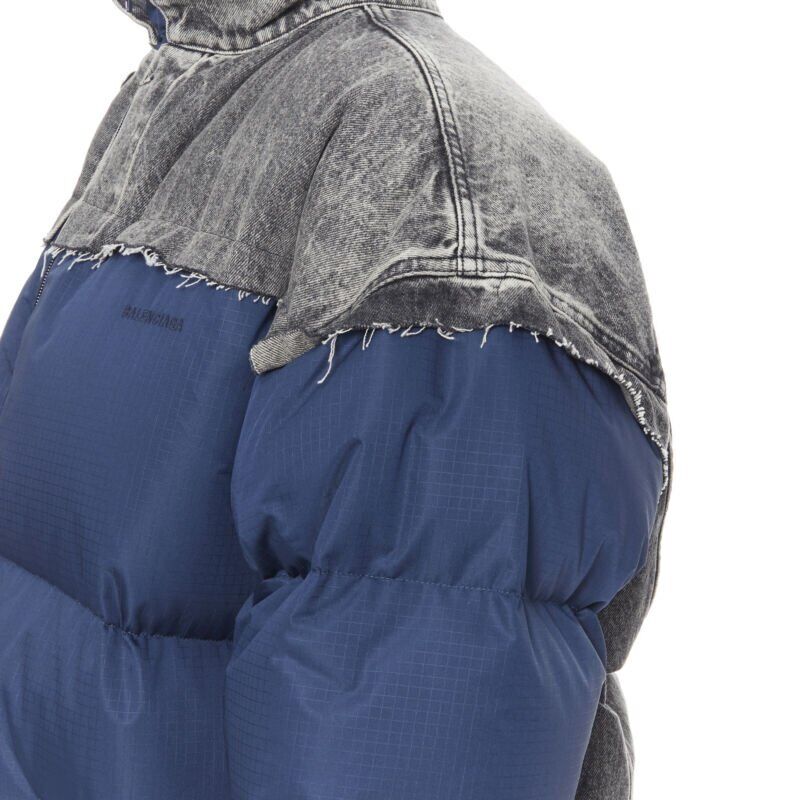 Balenciaga Blue Denim Puffer - Image 10