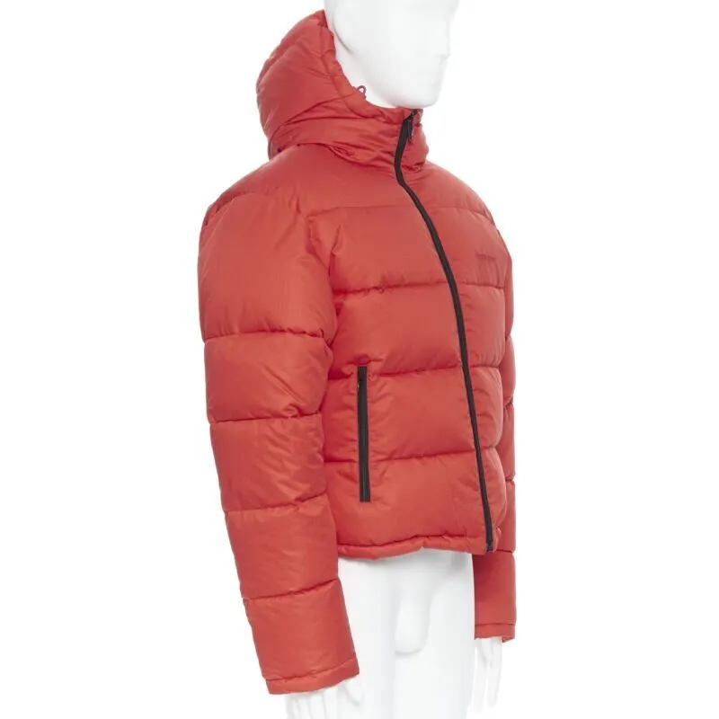 Balenciaga Cropped down puffer Red Polyamide Never worn, with tag - Front View