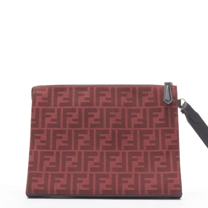 Fendi Box Logo Nylon Backpack Red Leather Never worn, with tag - Model View