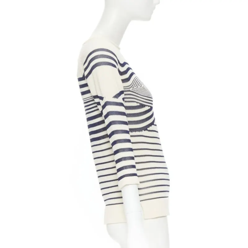 Jean Paul Gaultier Stripe Sailor Sweater MultiColor Cotton Never worn, with tag - Model View