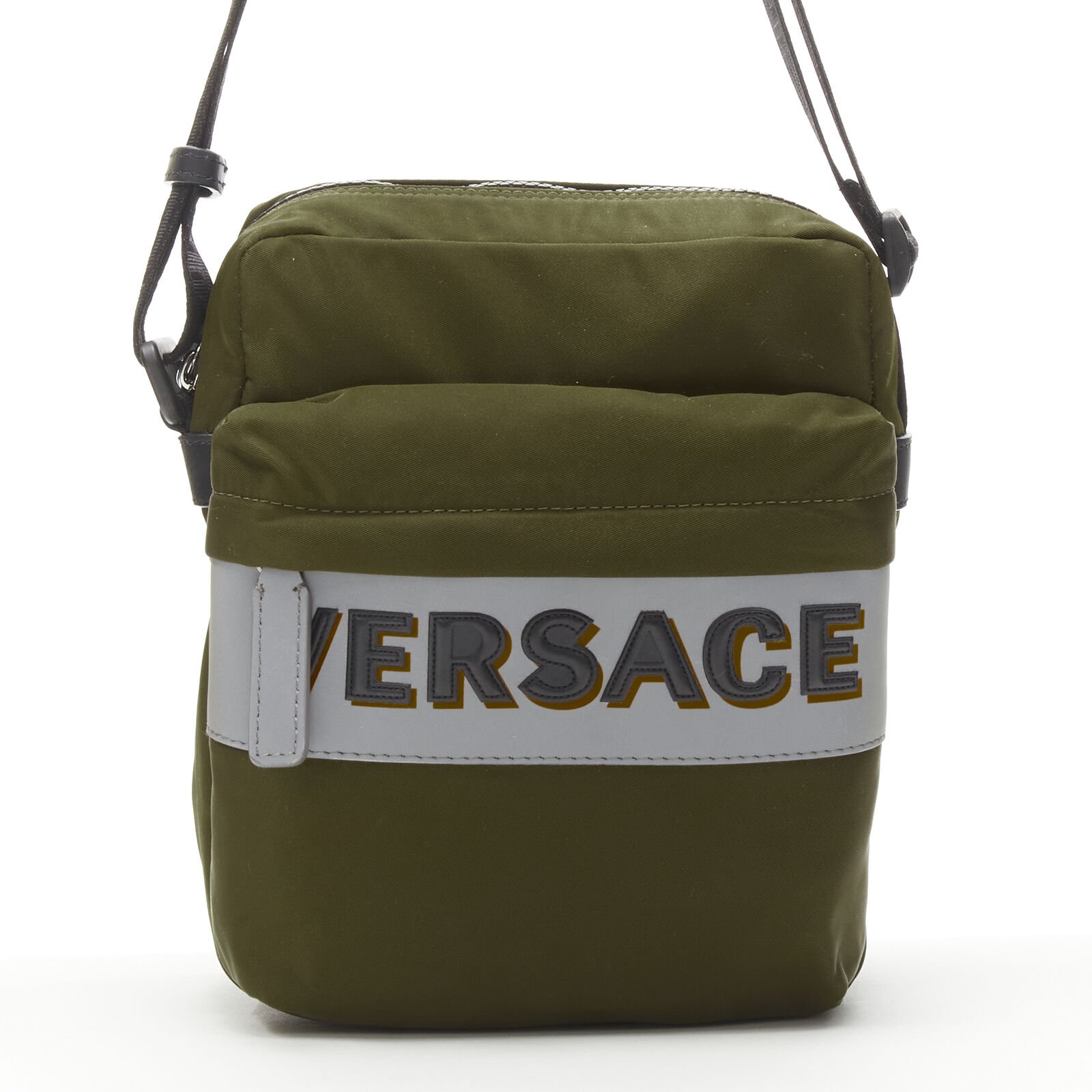 Versace Reflective logo backpack