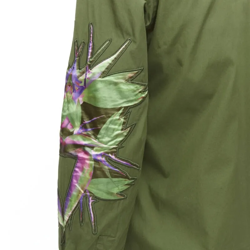 Givenchy Birds Patch Shirt Green Cotton Never worn - Back View